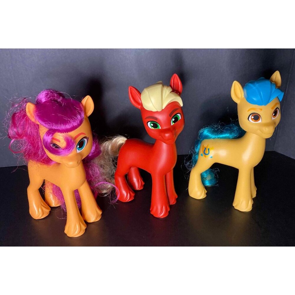 Lot of 3 My Little Pony Shining Adventures Deputy Sprout Hitch Sunny Figures